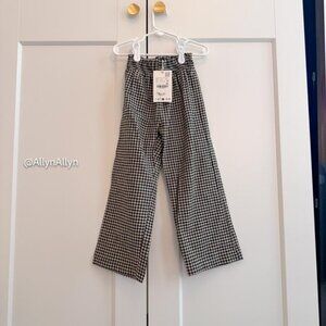 NWT Zara Gingham Wide Leg Pants